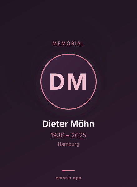 Memorial portrait of Dieter Möhn