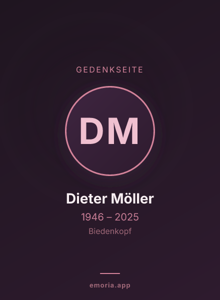Gedenkportrait von Dieter Möller