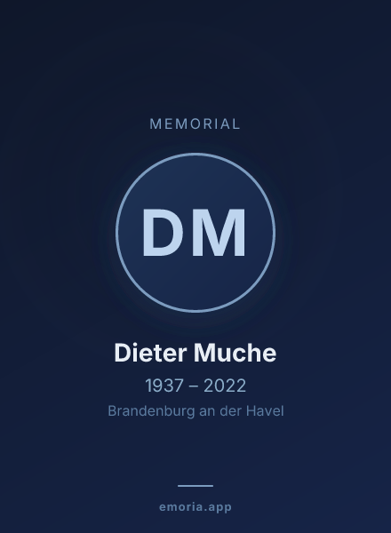 Memorial portrait of Dieter Muche