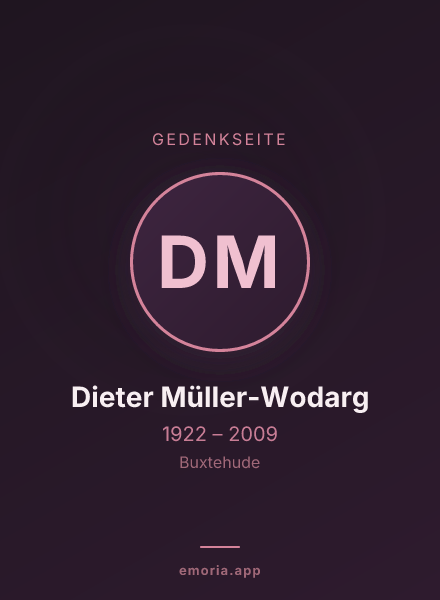 Gedenkportrait von Dieter Müller-Wodarg