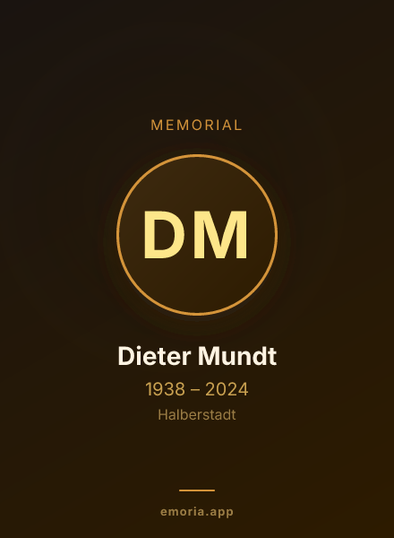 Memorial portrait of Dieter Mundt
