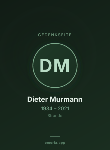 Gedenkportrait von Dieter Murmann