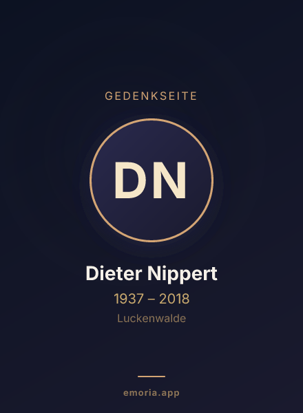 Gedenkportrait von Dieter Nippert
