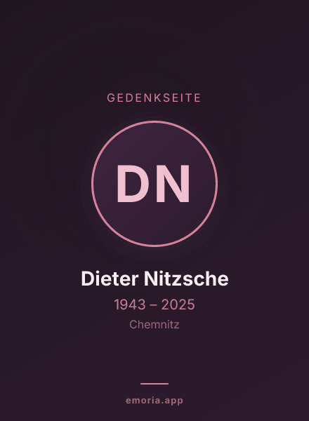 Gedenkportrait von Dieter Nitzsche