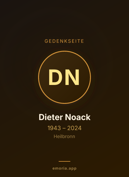 Gedenkportrait von Dieter Noack