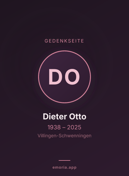 Gedenkportrait von Dieter Otto