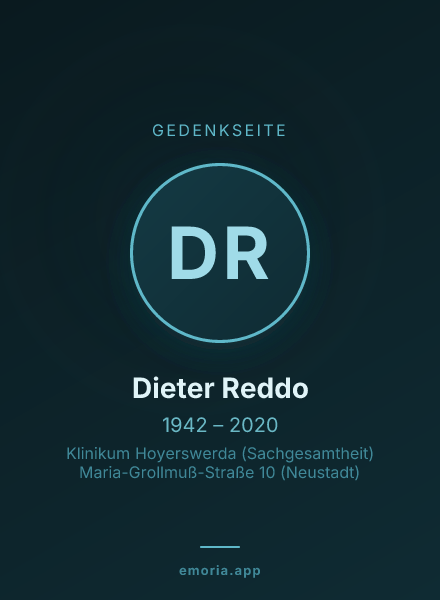 Gedenkportrait von Dieter Reddo