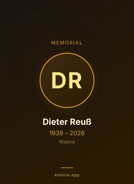 Memorial portrait of Dieter Reuß