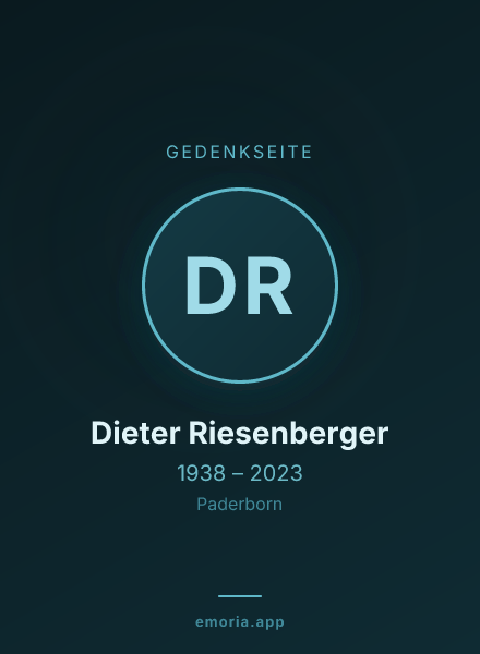 Gedenkportrait von Dieter Riesenberger