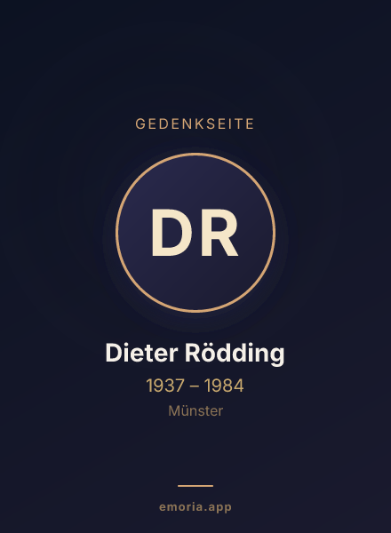 Gedenkportrait von Dieter Rödding