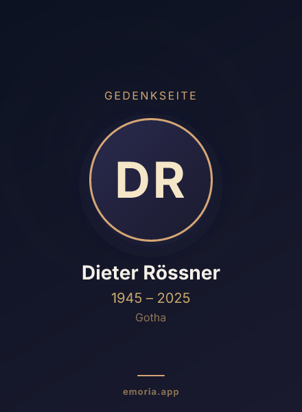 Gedenkportrait von Dieter Rössner