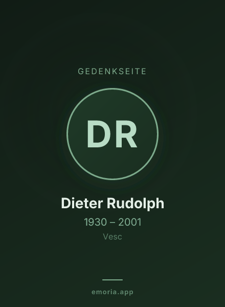 Gedenkportrait von Dieter Rudolph