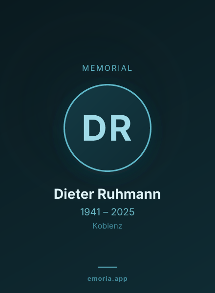 Memorial portrait of Dieter Ruhmann