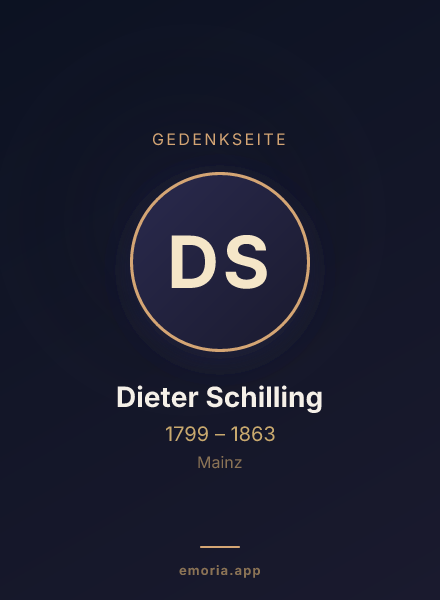 Gedenkportrait von Dieter Schilling