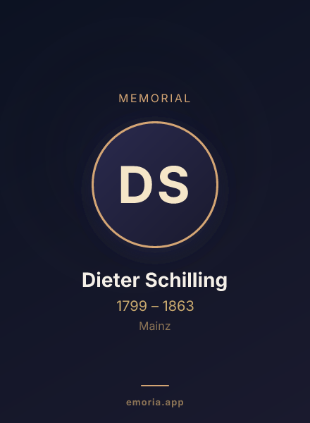 Memorial portrait of Dieter Schilling