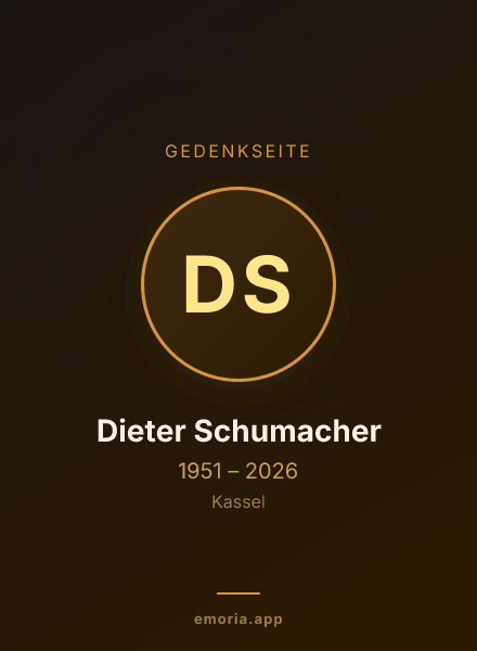 Gedenkportrait von Dieter Schumacher