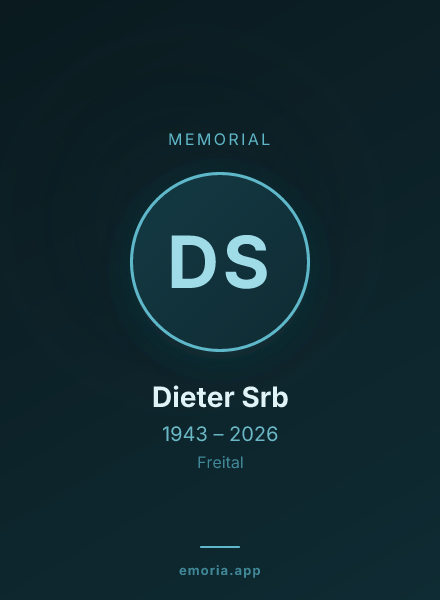 Memorial portrait of Dieter Srb
