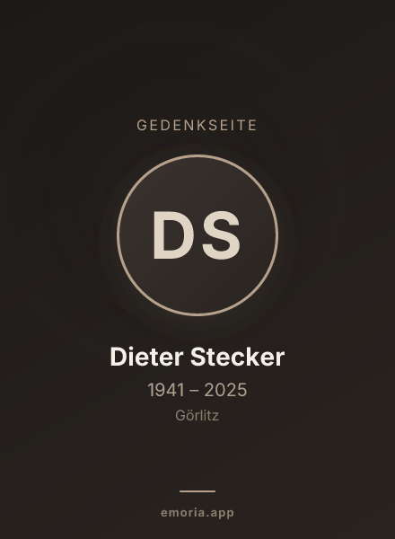 Gedenkportrait von Dieter Stecker