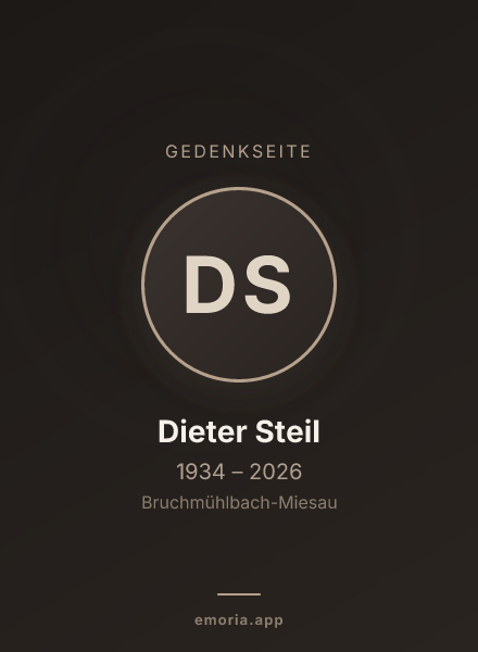 Gedenkportrait von Dieter Steil