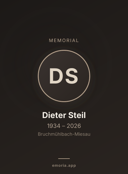 Memorial portrait of Dieter Steil