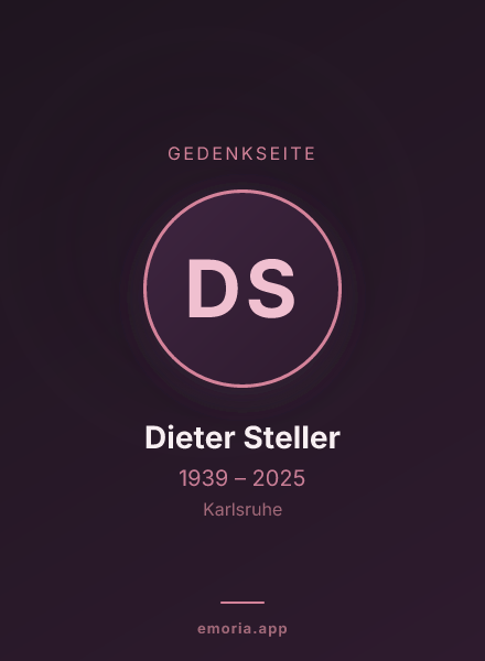Gedenkportrait von Dieter Steller