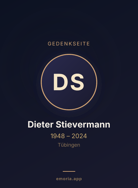 Gedenkportrait von Dieter Stievermann