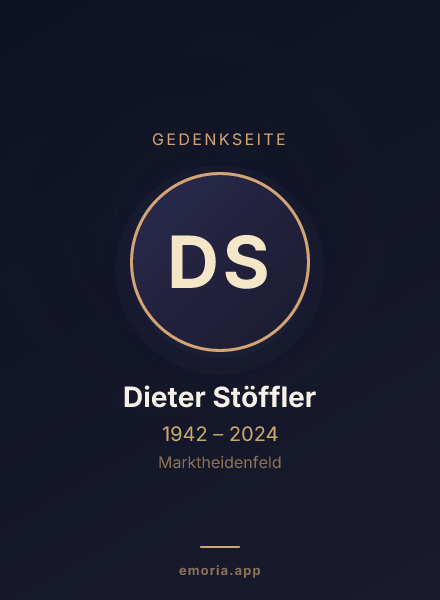 Gedenkportrait von Dieter Stöffler