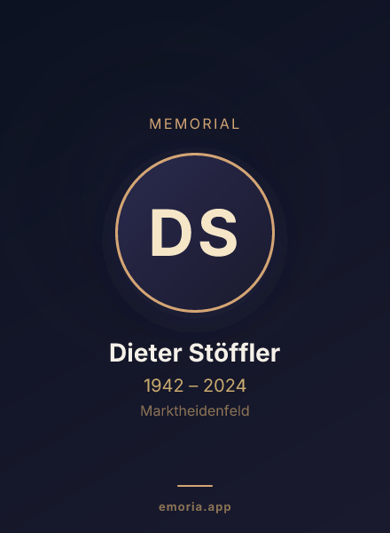 Memorial portrait of Dieter Stöffler
