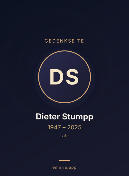 Gedenkportrait von Dieter Stumpp