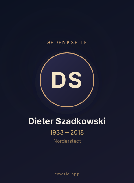 Gedenkportrait von Dieter Szadkowski