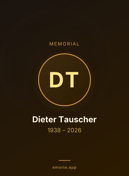 Memorial portrait of Dieter Tauscher