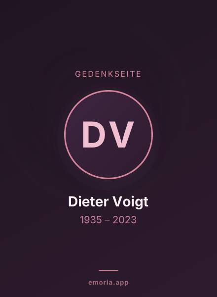 Gedenkportrait von Dieter Voigt