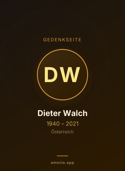 Gedenkportrait von Dieter Walch
