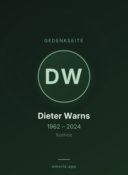 Gedenkportrait von Dieter Warns