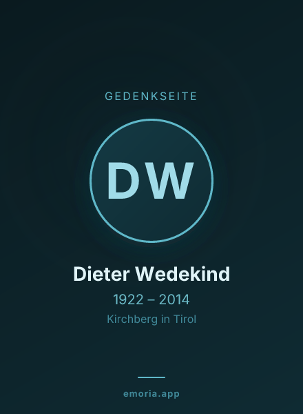Gedenkportrait von Dieter Wedekind