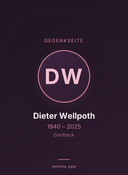 Gedenkportrait von Dieter Wellpoth