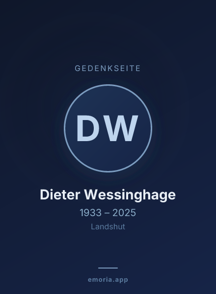 Gedenkportrait von Dieter Wessinghage
