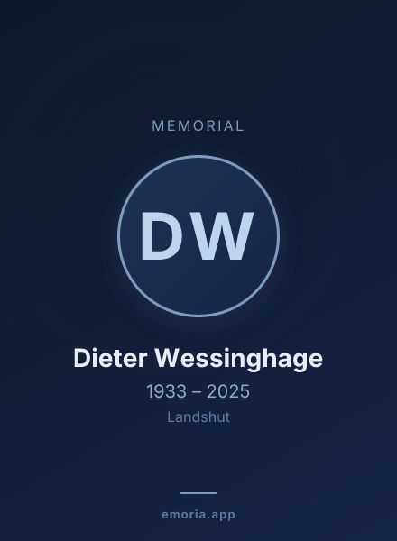 Memorial portrait of Dieter Wessinghage