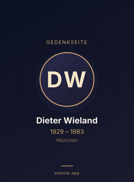 Gedenkportrait von Dieter Wieland