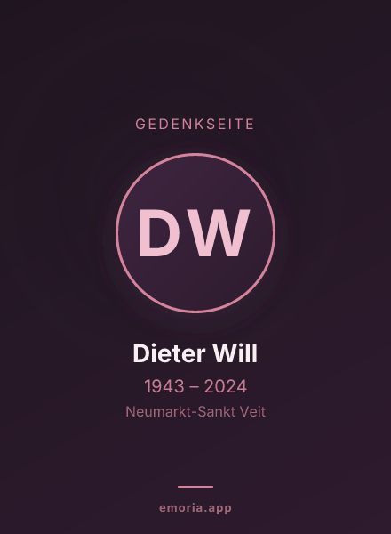 Gedenkportrait von Dieter Will