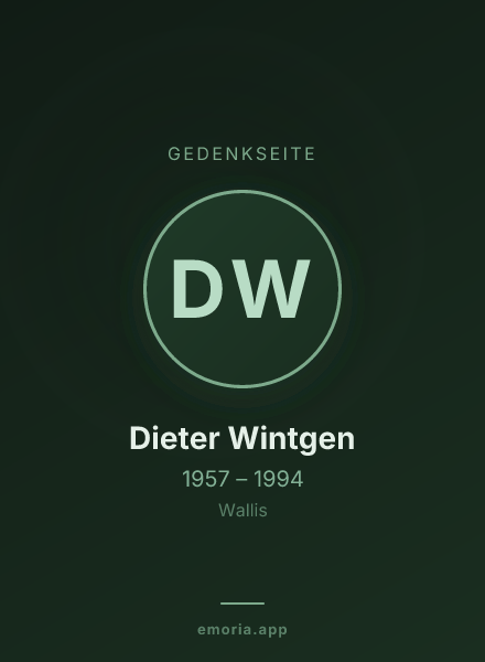 Gedenkportrait von Dieter Wintgen