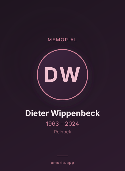 Memorial portrait of Dieter Wippenbeck