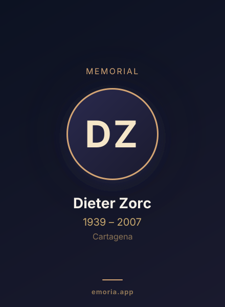 Memorial portrait of Dieter Zorc