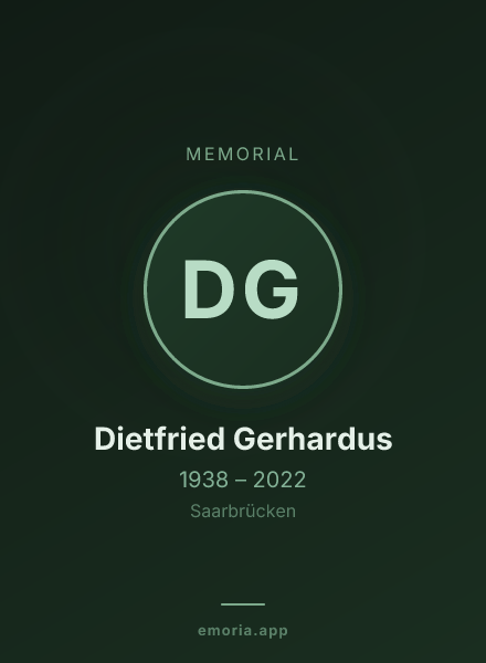 Memorial portrait of Dietfried Gerhardus