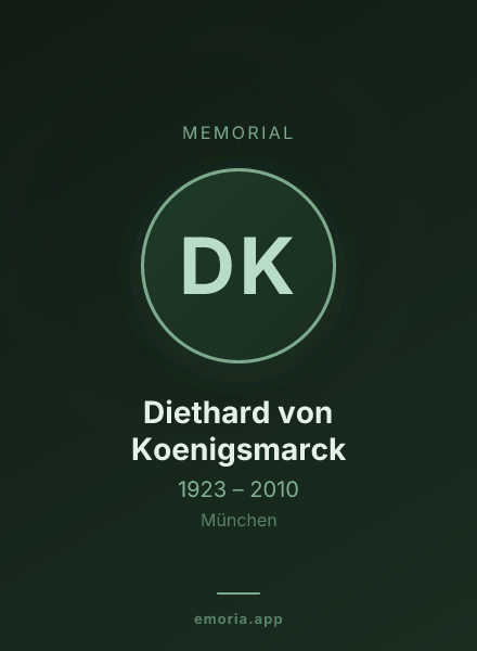 Memorial portrait of Diethard von Koenigsmarck