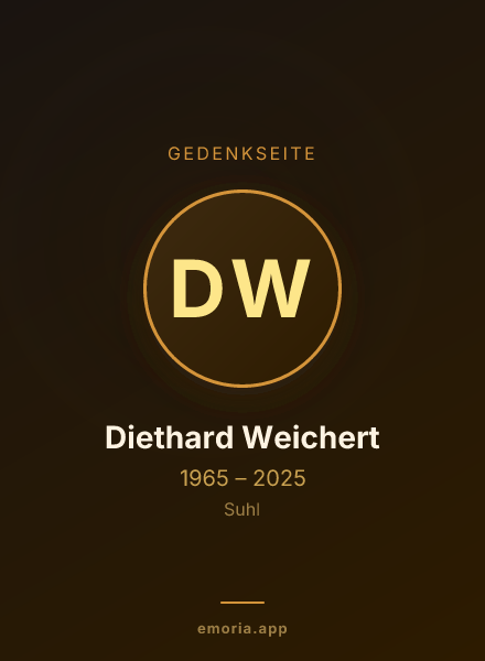 Gedenkportrait von Diethard Weichert
