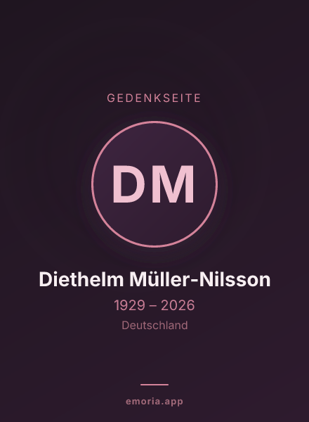 Gedenkportrait von Diethelm Müller-Nilsson