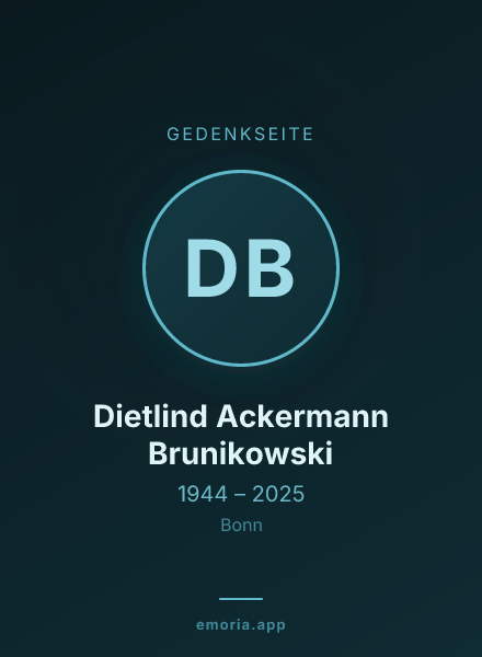 Gedenkportrait von Dietlind Ackermann Brunikowski