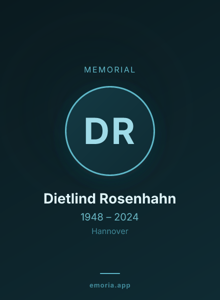 Memorial portrait of Dietlind Rosenhahn