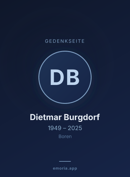 Gedenkportrait von Dietmar Burgdorf